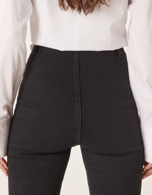 ASOS DESIGN - Jean skinny taille ultra haute à braguette zippée - Noir, 4 de 5