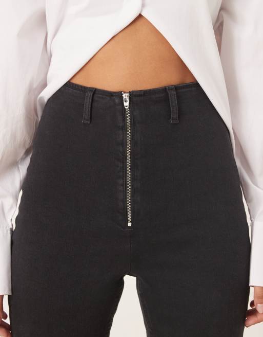 ASOS DESIGN - Jean skinny taille ultra haute à braguette zippée - Noir, 5 de 5