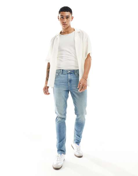 ASOS DESIGN - Jean skinny teinté - Bleu clair délavé - view 1
