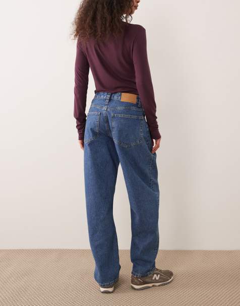 ASOS DESIGN - Jean slim bouffant - Délavage moyen clair épuré - view 1