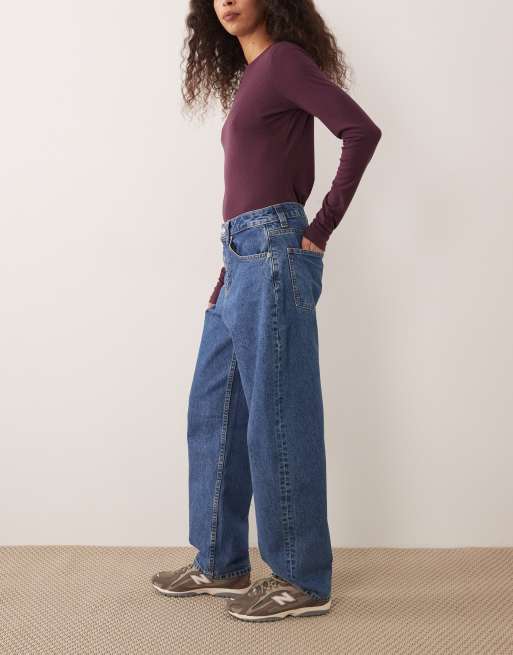 ASOS DESIGN - Jean slim bouffant - Délavage moyen clair épuré, 3 de 5