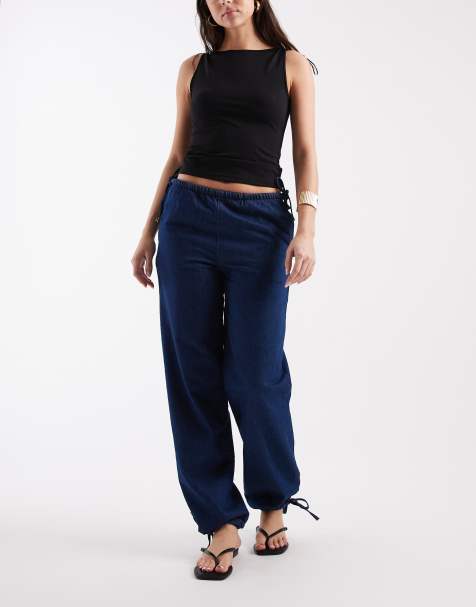 ASOS DESIGN - Jean slim coupe ballon à taille basse - Indigo - view 1