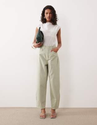 Jean slim coupe barrel - Sauge-Vert 40