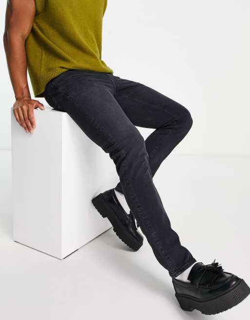 ASOS DESIGN - Jean slim - Noir délavé