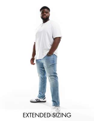 ASOS DESIGN stretch slim jeans in light blue wash - ASOS Price Checker