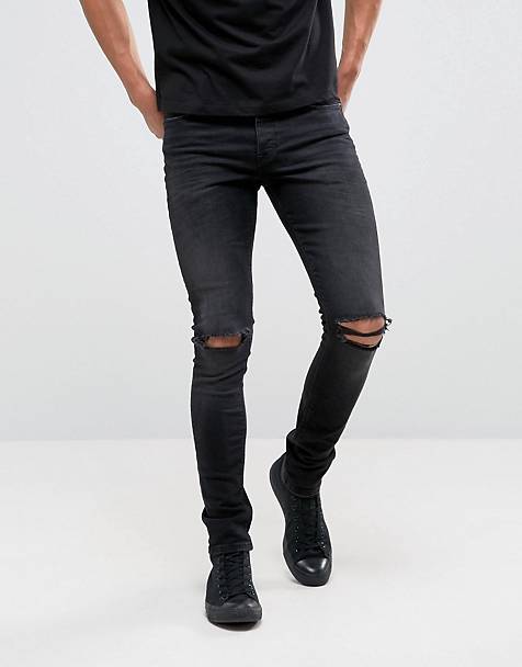 Galeries Lafayette Garçon Vêtements Pantalons & Jeans Jeans Skinny Jean skinny délavé Noir 