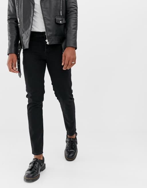 ASOS DESIGN Jean super skinny avec fermeture clair sur le c t