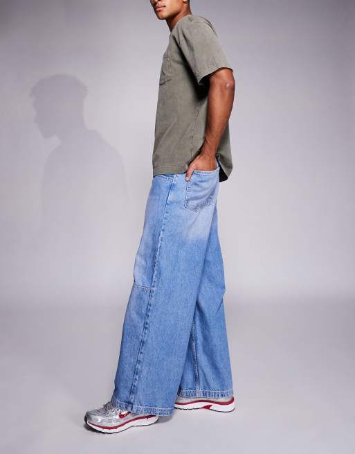 ASOS DESIGN - Jean ultra baggy avec détails style charpentier - Délavé clair, 2 de 5