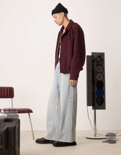 ASOS DESIGN super baggy jean in light wash blue