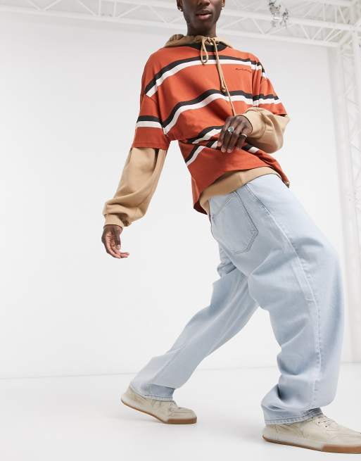 ASOS DESIGN - Jean ultra baggy - Bleu clair délavé, 3 de 4