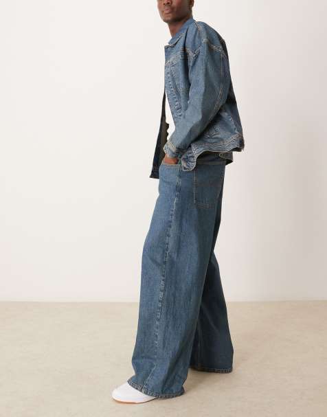 ASOS DESIGN - Jean ultra baggy d'ensemble - Bleu moyen délavé - view 1