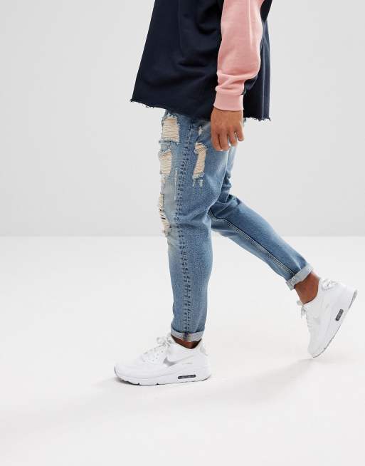 Jean bas new arrivals déchiré