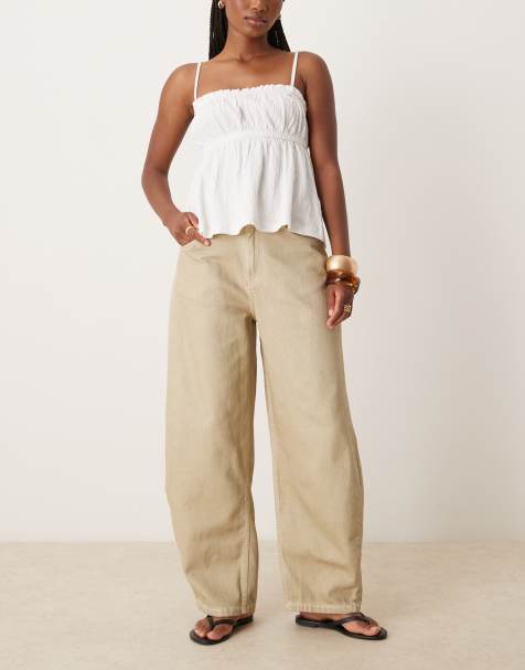 ASOS DESIGN - Jeans a cilindro a vita alta color pistacchio - view 1