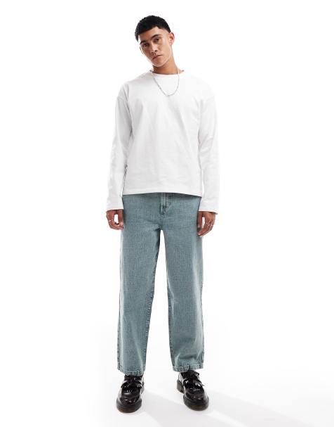 ASOS DESIGN - Jeans a cilindro lavaggio medio stone wash - view 1