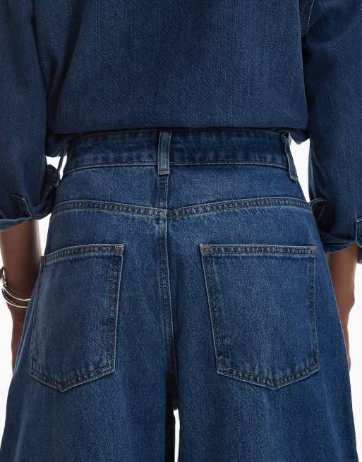 ASOS DESIGN - Jeans a cilindro lavaggio medio, 4 di 5