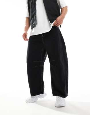 Jeans Uomo Revit Ortes TF Blu Scuro Nero Slavato L32 Accorciato