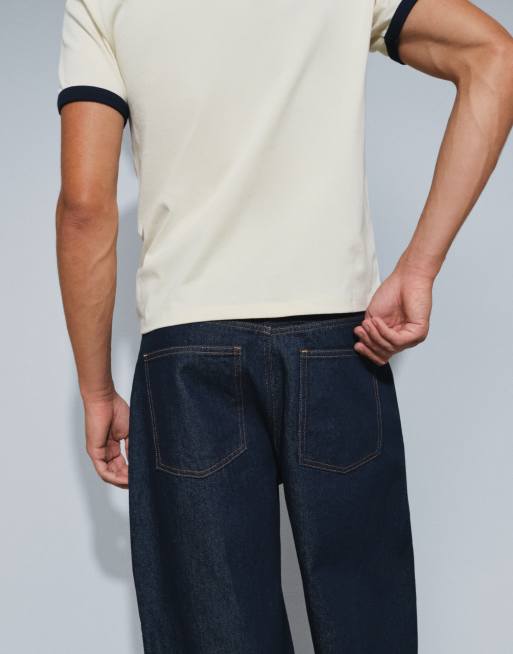 ASOS DESIGN jeans a gamba bombata in indigo, 5 di 5
