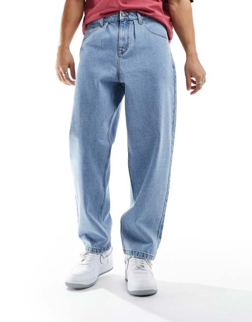 ASOS DESIGN - Jeans a palloncino blu lavaggio chiaro, 5 di 5