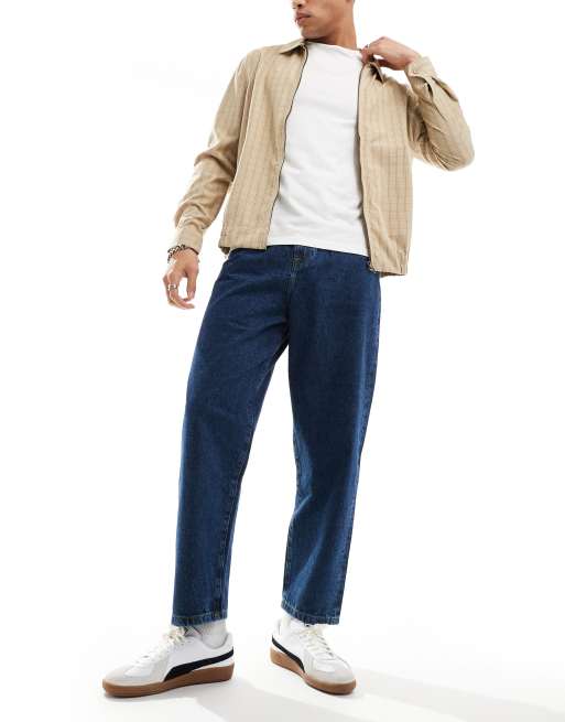 ASOS DESIGN - Jeans a palloncino blu lavaggio medio