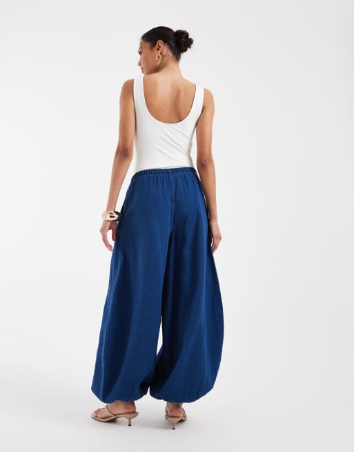 ASOS DESIGN - Jeans a palloncino in morbido denim indaco, 3 di 5