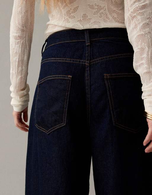 ASOS DESIGN - Jeans a vita alta a cilindro a ferro di cavallo rinse wash, 4 di 7