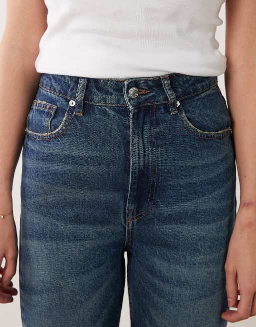 ASOS DESIGN jeans a vita alta pinch con lavaggio vintage, 4 di 5