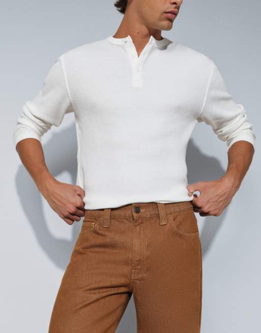 ASOS DESIGN jeans a zampa ampi marroni, 5 di 5
