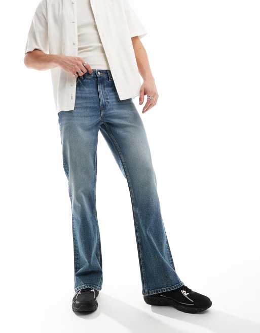 ASOS DESIGN Jeans a zampa blu vintage ASOS