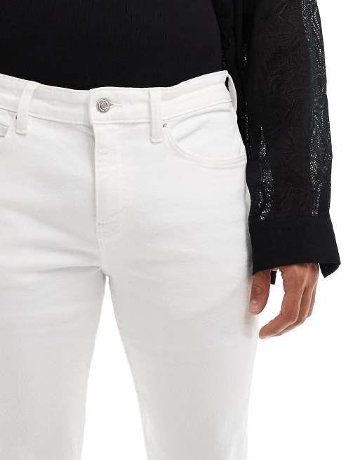 ASOS DESIGN - Jeans a zampa elasticizzato bianchi, 2 di 5