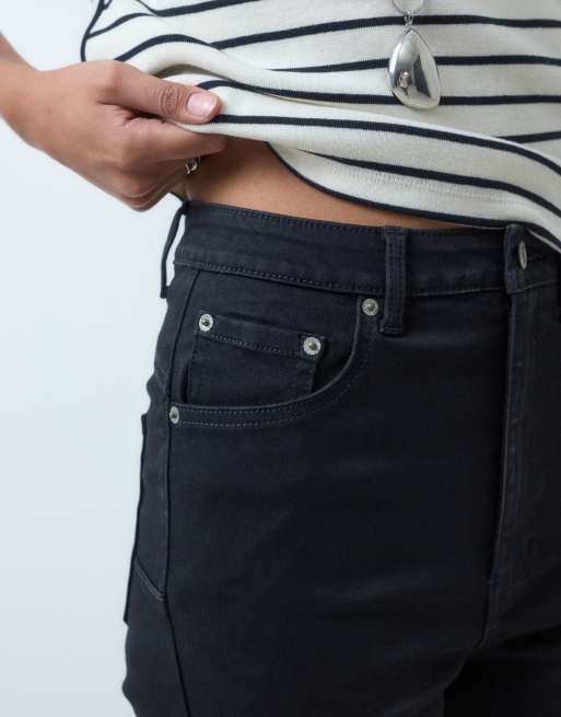 ASOS DESIGN - Jeans a zampa neri modellanti power stretch, 4 di 5