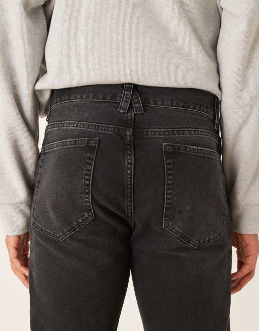 ASOS DESIGN - Jeans a zampa nero slavato stile vintage, 4 di 5