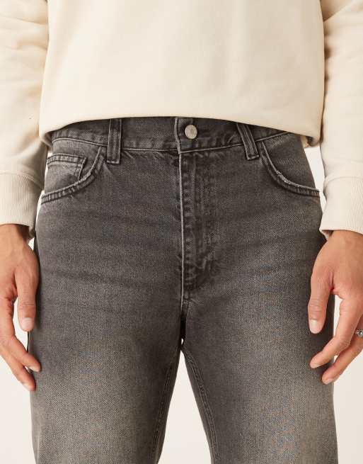 ASOS DESIGN - Jeans a zampa stile vintage lavaggio nero tinto, 4 di 5