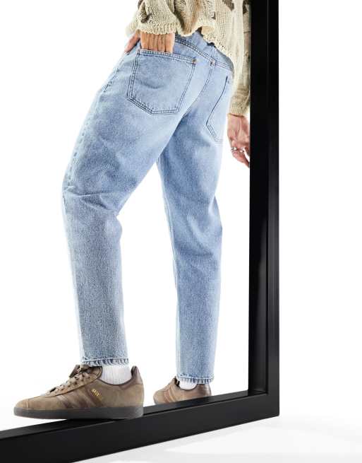 ASOS DESIGN - Jeans affusolati blu lavaggio chiaro, 4 di 6
