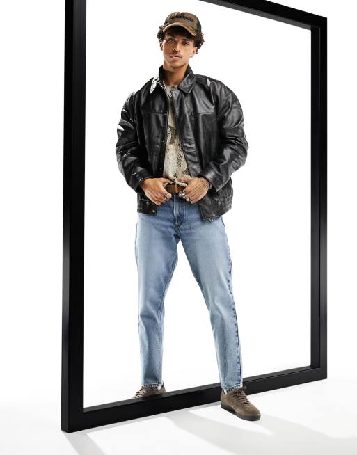 ASOS DESIGN - Jeans affusolati blu lavaggio chiaro, 5 di 6