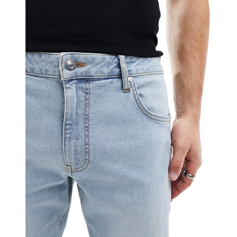 Jeans Uomo DESIGN - Jeans affusolati blu lavaggio chiaro