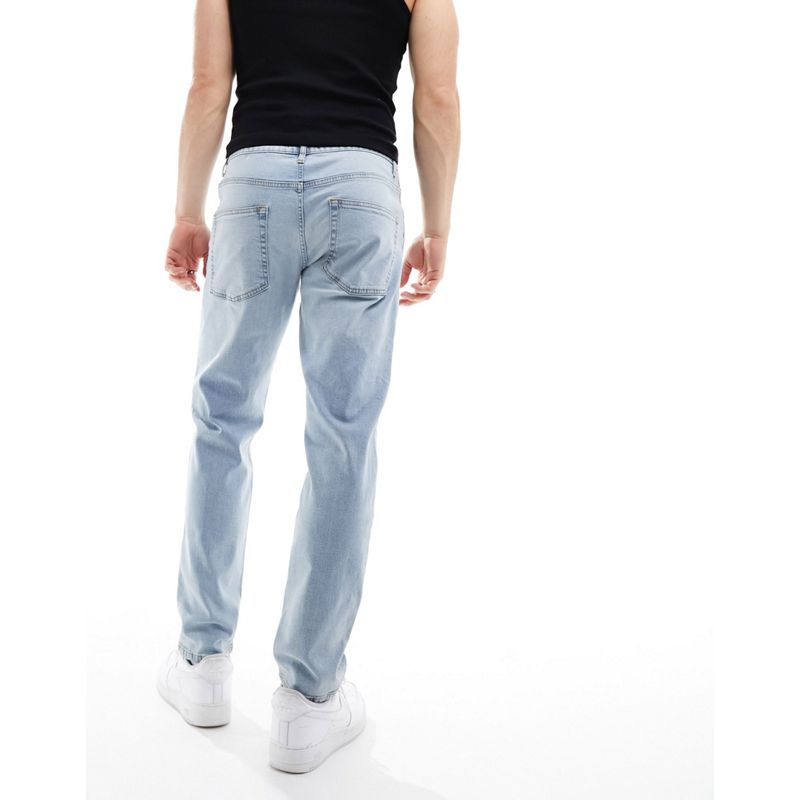 Jeans Uomo DESIGN - Jeans affusolati blu lavaggio chiaro