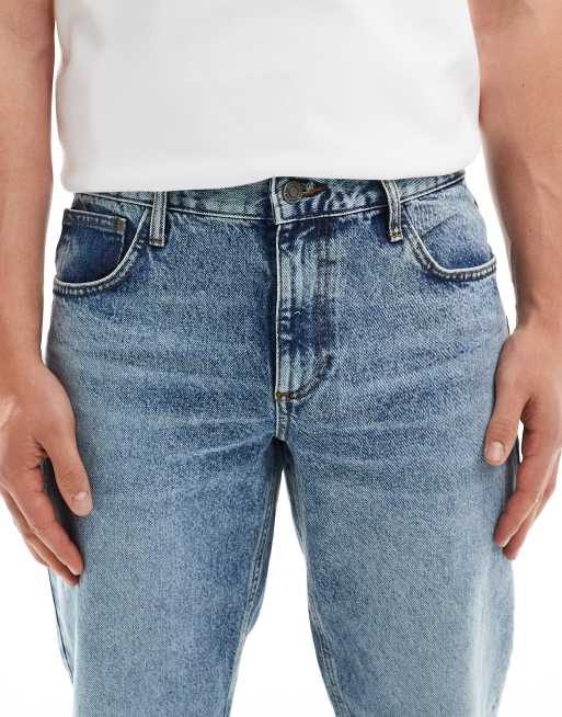 ASOS DESIGN - Jeans affusolati blu lavaggio medio , 5 di 5