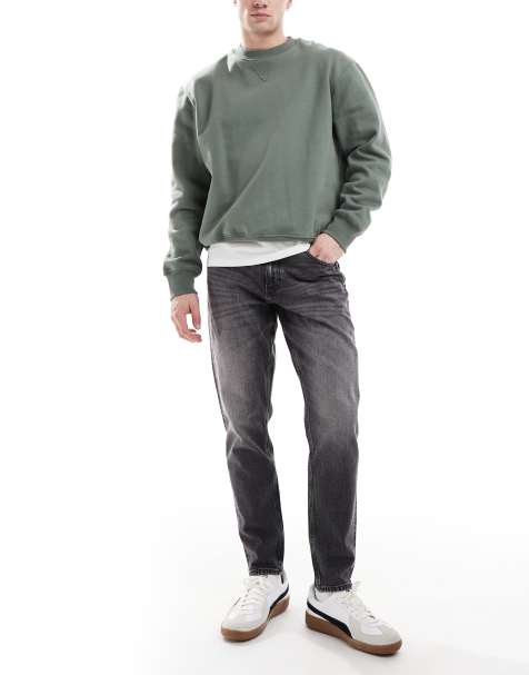 ASOS DESIGN - Jeans affusolati elasticizzati nero lavaggio vintage - view 1