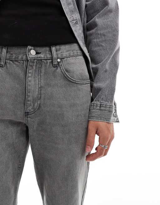 ASOS DESIGN jeans affusolati lavaggio grigio, 4 di 5