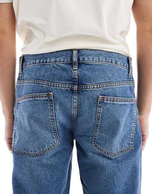 ASOS DESIGN - Jeans affusolati lavaggio scuro blu tinto , 4 di 5