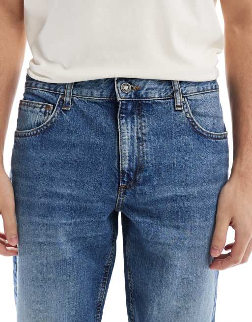 ASOS DESIGN - Jeans affusolati lavaggio scuro blu tinto , 5 di 5