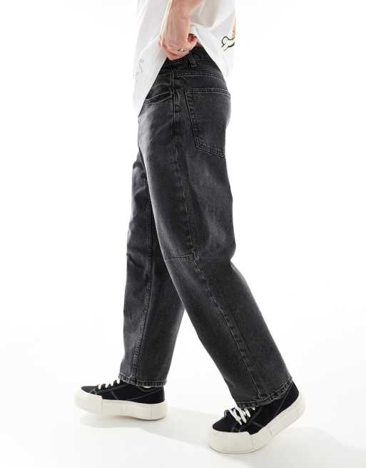 ASOS DESIGN - Jeans affusolati neri con pinces, 2 di 5