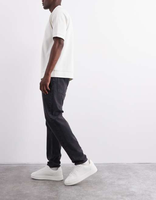 ASOS DESIGN - Jeans affusolati nero slavato , 3 di 6