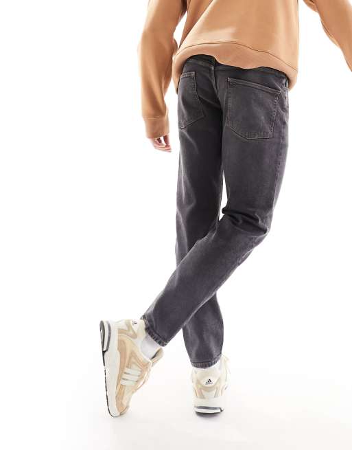 ASOS DESIGN - Jeans affusolati nero slavato, 4 di 5