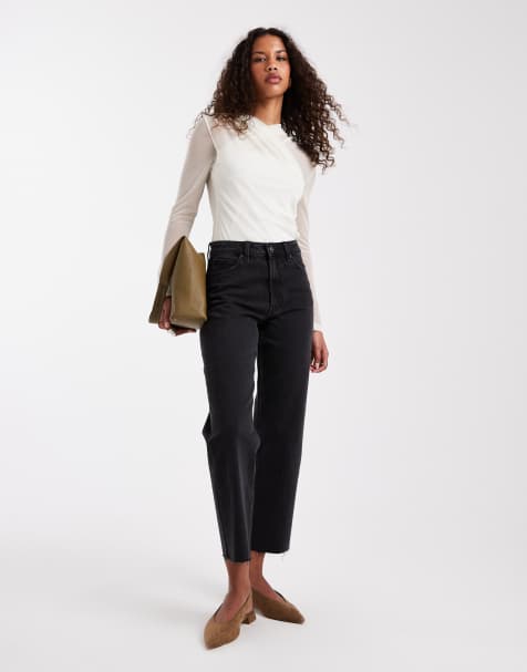 ASOS DESIGN - Jeans alla caviglia comfort elasticizzati con gamba dritta neri - view 1