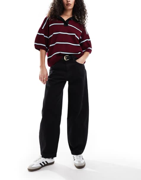 ASOS DESIGN - Jeans alla caviglia neri bombati - view 1