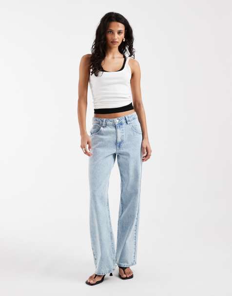 ASOS DESIGN - Jeans ampi a vita bassa lavaggio acido - view 1