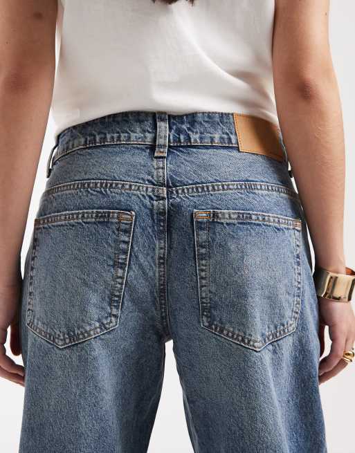 ASOS DESIGN - Jeans ampi a vita bassa lavaggio pallido, 4 di 5