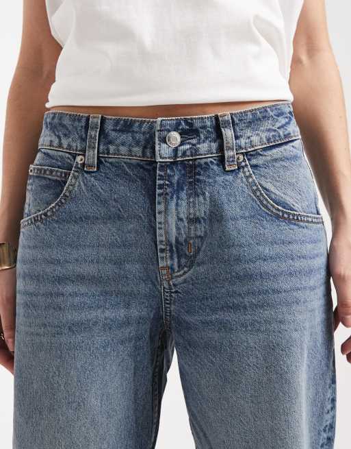 ASOS DESIGN - Jeans ampi a vita bassa lavaggio pallido, 5 di 5