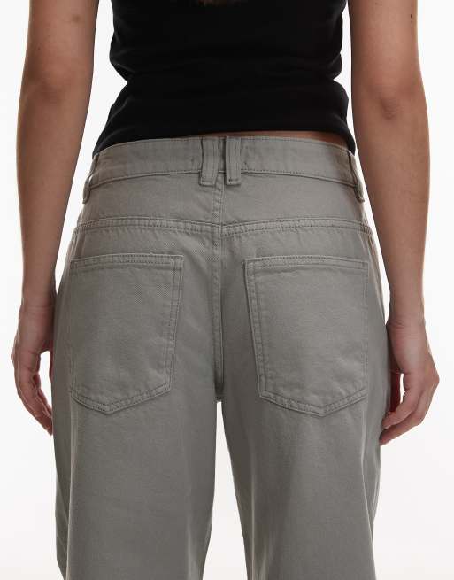 ASOS DESIGN - Jeans ampi a vita bassa salvia slavato, 4 di 5